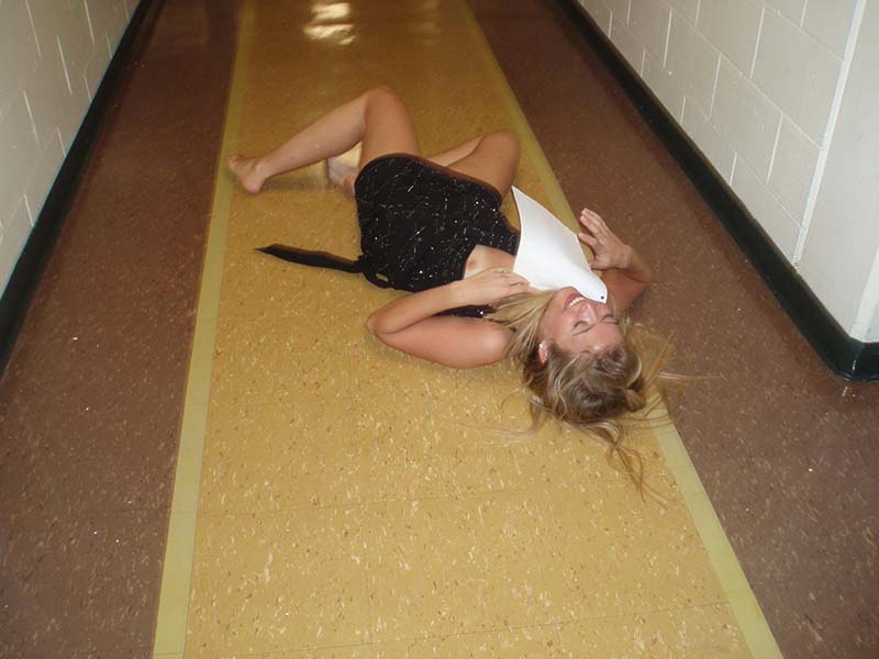 Drunk girl nip slip while laying on the floor at a college dorm image pic