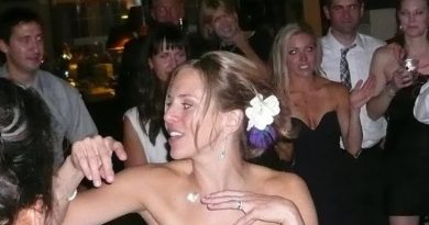 wedding nip slip