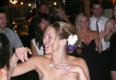 wedding nip slip