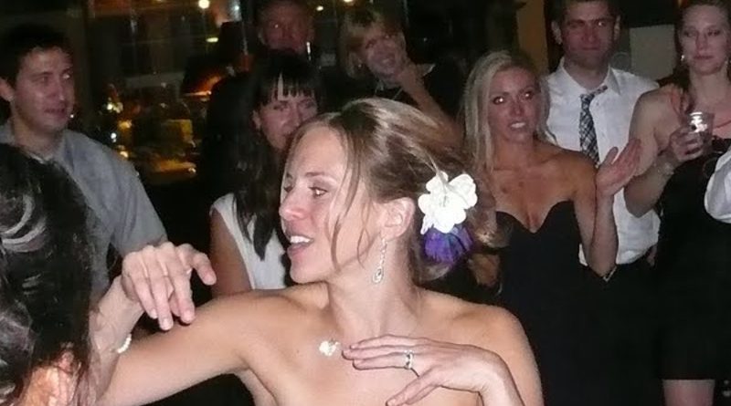 wedding nip slip